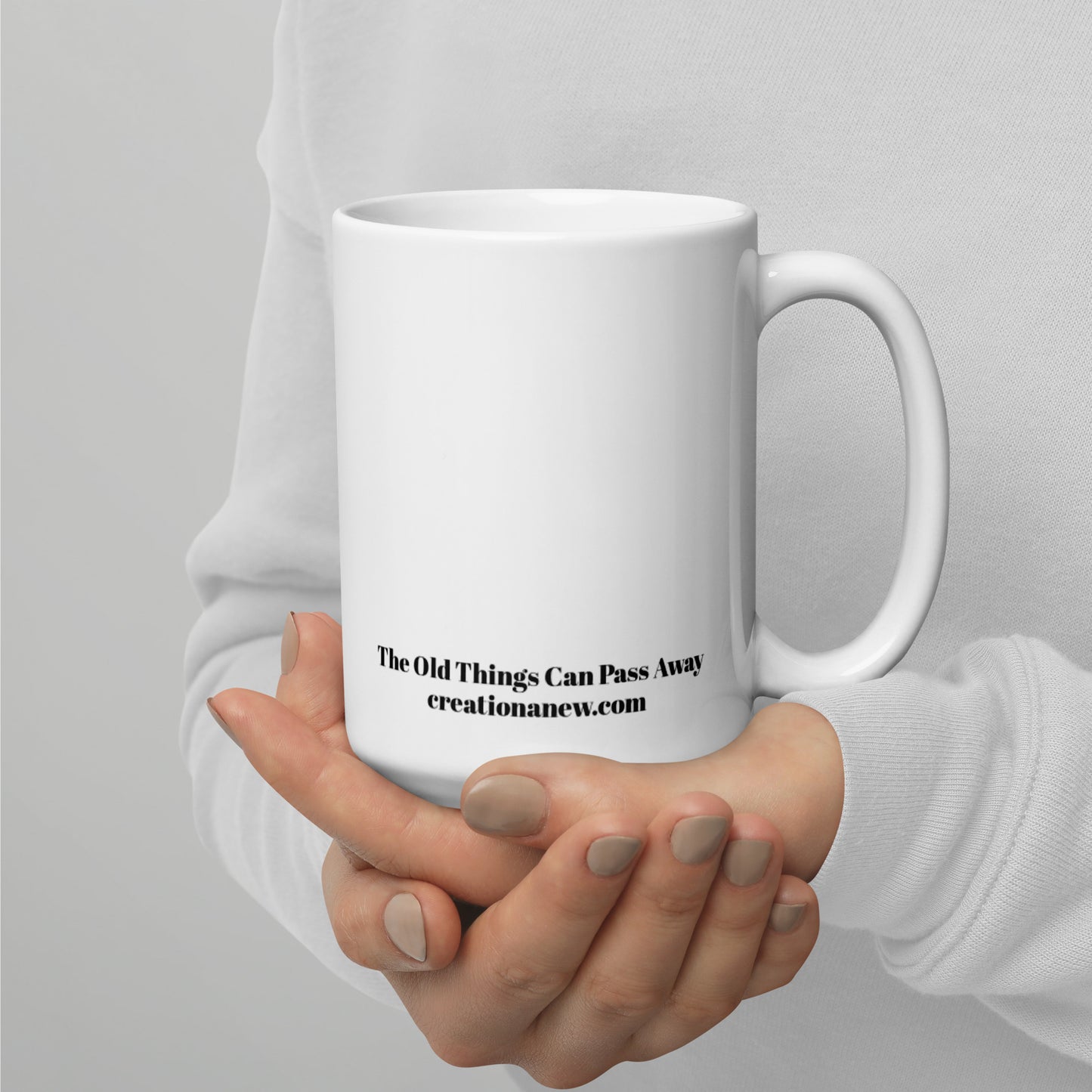 Creation Anew White glossy mug
